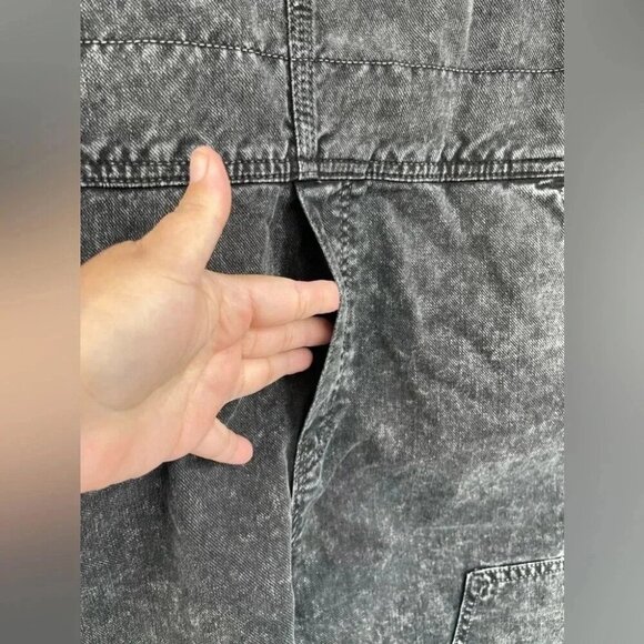 Carhartt Work In Progress acid Black Bib Double Knee Overalls large - Picture 9 of 15